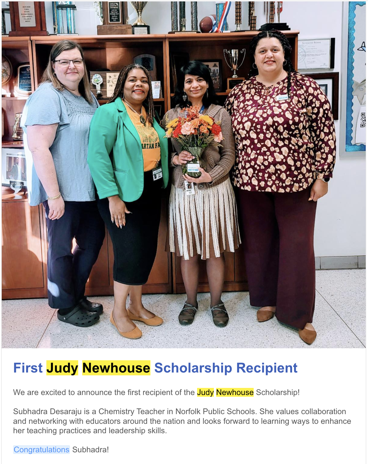 Scholarship Recipient 
